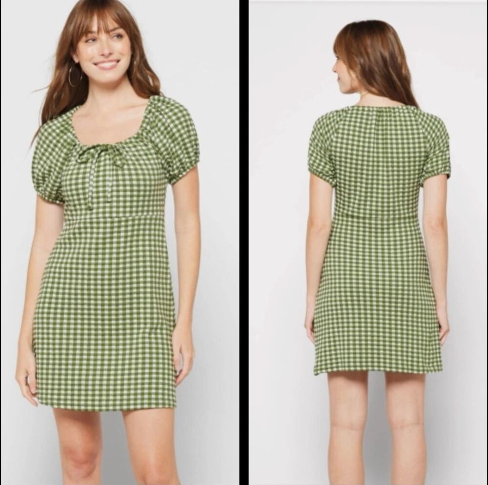 Madewell Jacquard Puff-Sleeve Mini Dress M